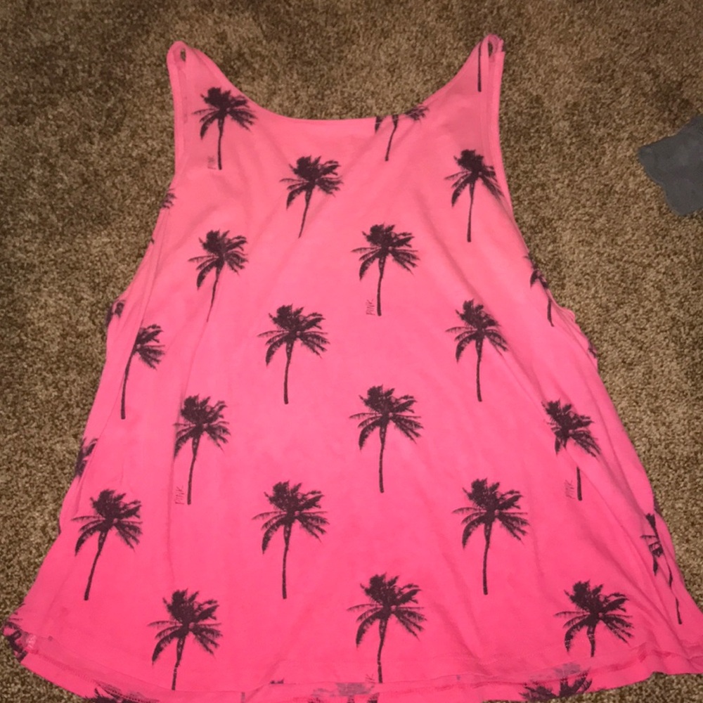 pink palm tree tank top